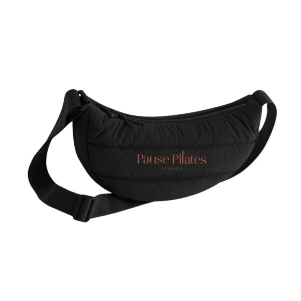 Pause Pilates Quilted Cross Body Bag - terracotta logo Thumbnail