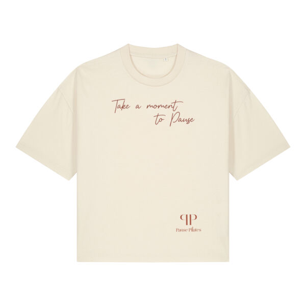 'A moment to Pause' Organic Cotton Boxy Tee Thumbnail